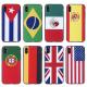 Top selling UK Germany USA Brazil Spain international flags pattern custom logo cell phone case for iphone 8