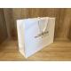 250gsm Recycled ODM White Paper Shopping Bags With Handles