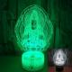 OEM picture 3D creative small table lamp Buddha statue LED decoration personalized custom gift table lamp night light