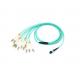 MPO To LC Breakout Duplex Optical Patch Cord For Data Center OM4 PVC Material