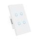 118Types US/AU/Brazil Standard Tempered Glass Panel 4Gang Touch Light Switch With LED Indicator Sensor Buttons