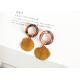 Korea Style Women Elegant Crystal Rhinestone Ear Stud Dry Ginkgo Leaves Cheap Silver Earring