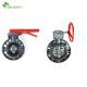 Household Usage PVC Manual Butterfly Valve with Compact Design and Flange Connection