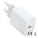 20W PD Single USB C Wall Charger, 50% in 30 minutes, 100% in 2 hours