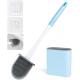 TPR Silicone Toilet Brush Set With Holder Wall Mounting Bathroom Use