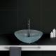 Super Clear Glass Vanity Sinks Bowl Bathroom Transparent CNC Engraving