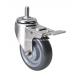 Customized Request and Brake Included 4 100kg Threaded Brake PU Caster S5444-75
