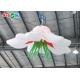Customized Giant Inflatable Flower Hanging Wedding Inflables LED Flower Decoration