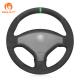 Hand Stitching Custom Black Suede Steering Wheel Cover for Peugeot 308 SW 5008 2007-2017