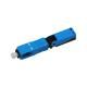 Green / Blue Fiber Optic Quick Connector SC APC UPC OFNR Flame Retardant