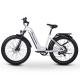 White 26 inch Electric Fat Tire Bike 7 Speed 48V 500W 17.5Ah Lithium Battery