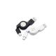 1m 2m 3m PVC Retractable Mobile USB Cables Fast Charging Type C White Black