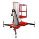 8m 10m 12m Single Mast Aluminum Alloy Hydraulic Lift For Aerial Working Platform