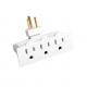 Wall Power Socket And Wall Tap One Input Three Outlet UL cUL passed