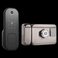 Smart Home Waterproof Electric Rim Lock With Tuya APP Control WIFI Outdoor