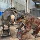 Theme Park  Realistic Animatronic Dinosaur Gorgonops VS Scutosaurus With Movement And Sound Customization