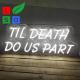 Party Decoration White LED Neon Signs High Brightness Letter Lights