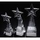 star bright crystal award/top star crystal tower award/blank crystal star trophy