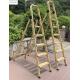 Wooden 5 Step Aluminium Ladder 1.4mm PVC Plastic Foot Mats