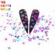 Mix Star PVC Film Nail Art Glitter Mix Customized Colors And Packagings