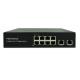 Latest POE-S2008GB 8x1000Mbps PoE + 2x1000Mbps Uplink IEEE802.3af/at PoE Switch (Built-in 120/150W Power Source)