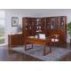 Nanmu solid wood Home office study room furniture set by Tall storage bookcase cabinet and office reading desk Chair