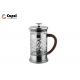 Heat Resistant Borosilicate Glass Stainless Steel French Press FDA Approved