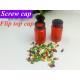 Candy Chewing Vitamin Bottles Red Reusable Empty Prescription Pill Bottles