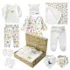 Babies gift box cotton clothing sets 10pcs new born baby clothes gift set
