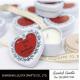 Heart Shaped Travel Tin Soy Candles With Red Printing Logo / One Cotton Wick