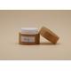 Round Shape Bamboo Cosmetic Containers Plastic Inner Volume 15g 30g