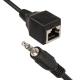 3.5mm Stereo Audio Jack to RJ45 Female Socket Cat5 Cat6 Cat7 Ethernet Extender Cable
