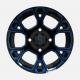 Golf Cart Wheels 12 Inch Blue/Glossy Black 4x4 Bolt Including Center Caps