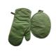 High Quality Kitchen Set of Oven Glove and Potholder, Olive Green
