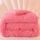 Super Soft Plush Quilt with Artificial Velvet and 100% Polyester Filling Pink Bedding