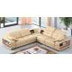 luxury living room genuine leather sectional corner sofa with storage L type home sofa