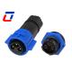 M19 Gold Plated Outdoor Waterproof Connector 3+3 Pin UL IP Rated Cable Connectors