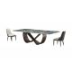 Restaurant furniture luxury dining room set modern marble dining table set with 8 chairs for home