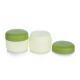 Eco Friendly 35ml Empty Cream Jar Light Green Plastic Frosted Glass Cosmetic Jars