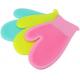 Hot Resistant Silicone Cleaning Gloves 2 In 1 For Pet Hair Care Medium Thickness