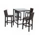 5 piece bar table set bar stools outdoor wicker patio furniture high dining bar set---8103