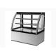 Curved Glass Pastry Cake Display Fridges With 2 Shelves