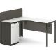 Melamine Board Wooden Office Computer Table 1.4M / 1.6M With Metal Legs