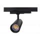 Black Aluminum 10w LED Track Spotlights With Rotatable Base , Cob LED Track Light