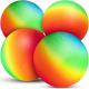 6 Ultralight Bouncy Inflatable Playground Ball Rainbow Non Toxic
