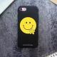 TPU IMD Black Edge Scrub Star Smile Face Cell Phone Case Cover For iPhone 7 6s Plus