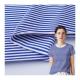 Striped Cotton T Shirt Fabric Yarn Dyed Moisture Absorption Material 170gsm 40S