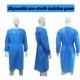 Protective Surgical Gown with Knitted Cuffs Soft Anti Static Fabric VPT-501 Neck/Back Closure Blue PP Nonwoven
