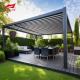 4x4m Motorized Retractable Louvered Aluminum Pergola Patio Manufacturers