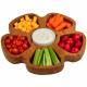 Multifunction Bamboo Serving Tray 5 In 1 Fruit Platter Contemporary Style